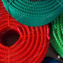 Coils of rope in red and green