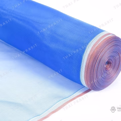 Close-up of blue screen netting