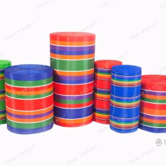 Rolls of woven fabric in several designs