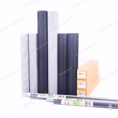 Rolls of Pet Mesh in black and grey