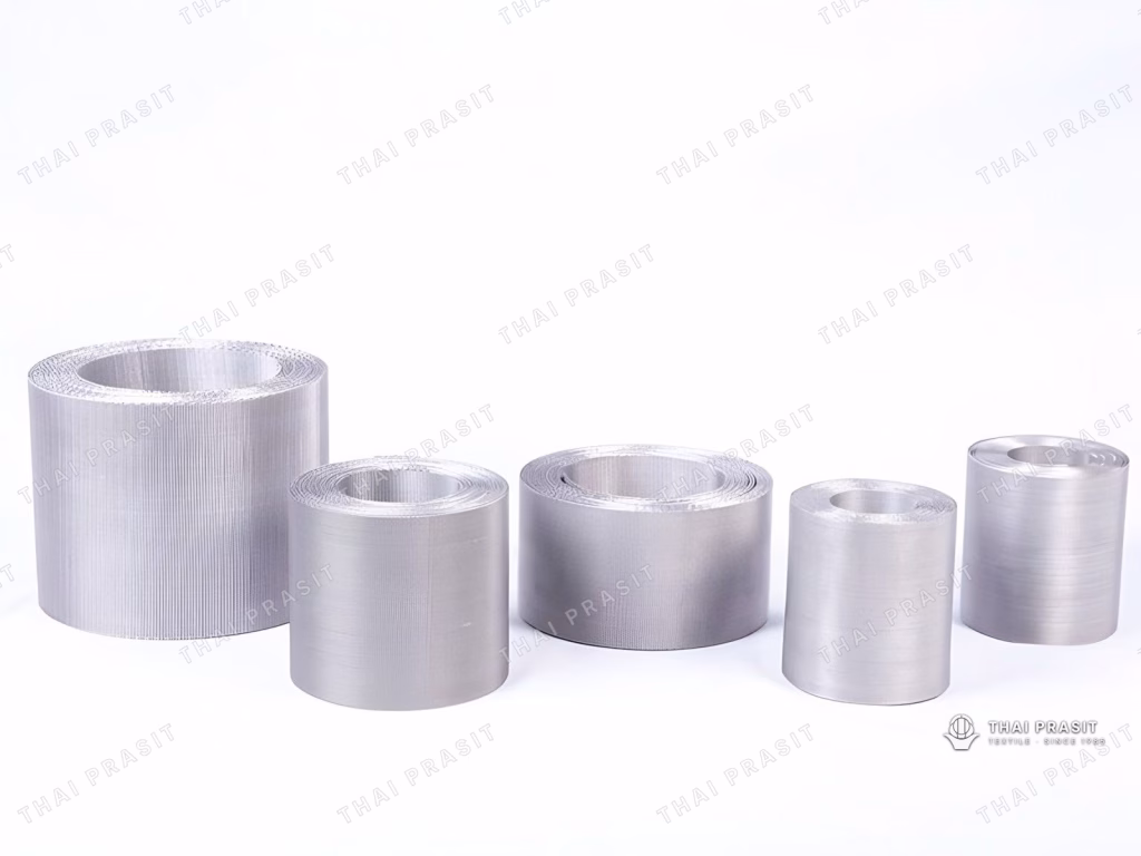 Rolls of screen belt in several sizes